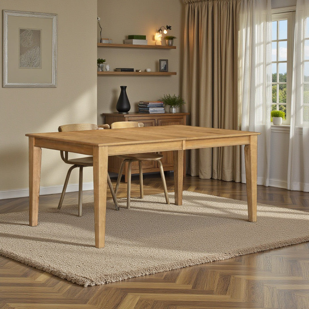 Spruce Extendable Solid Wooden Dining Table - Natural Oak