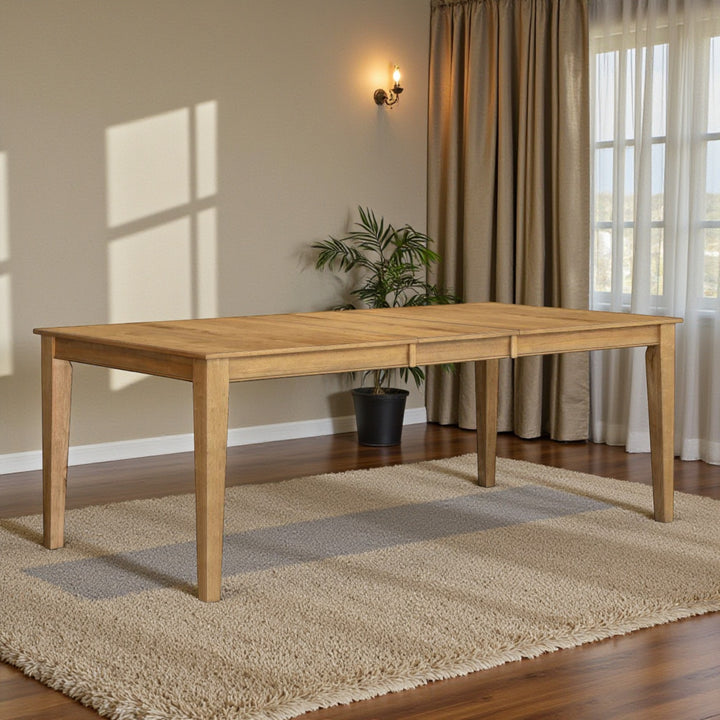 Spruce Extendable Solid Wooden Dining Table - Natural Oak