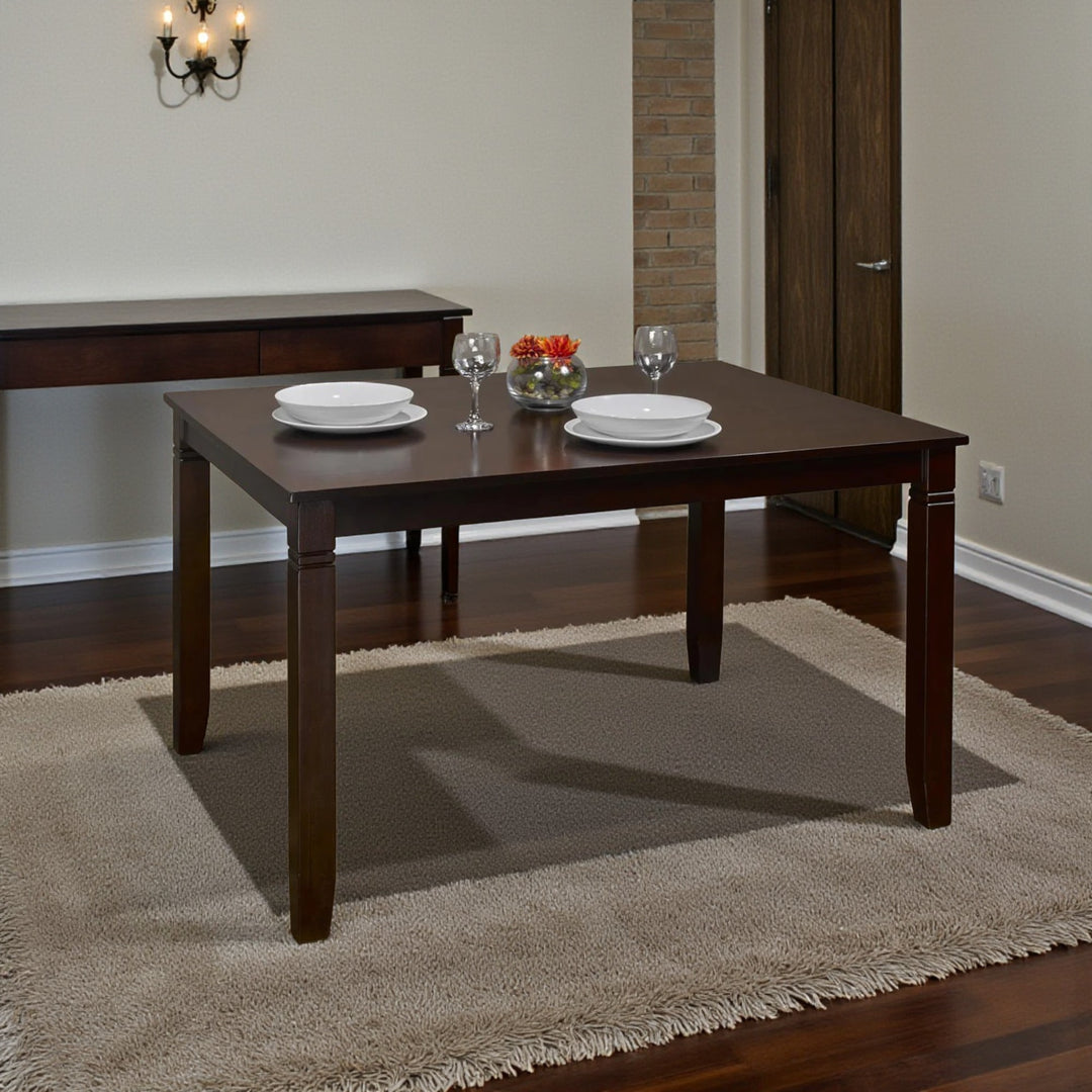 Norix Wooden Dining Table - Espresso | Mid-Century Modern Style