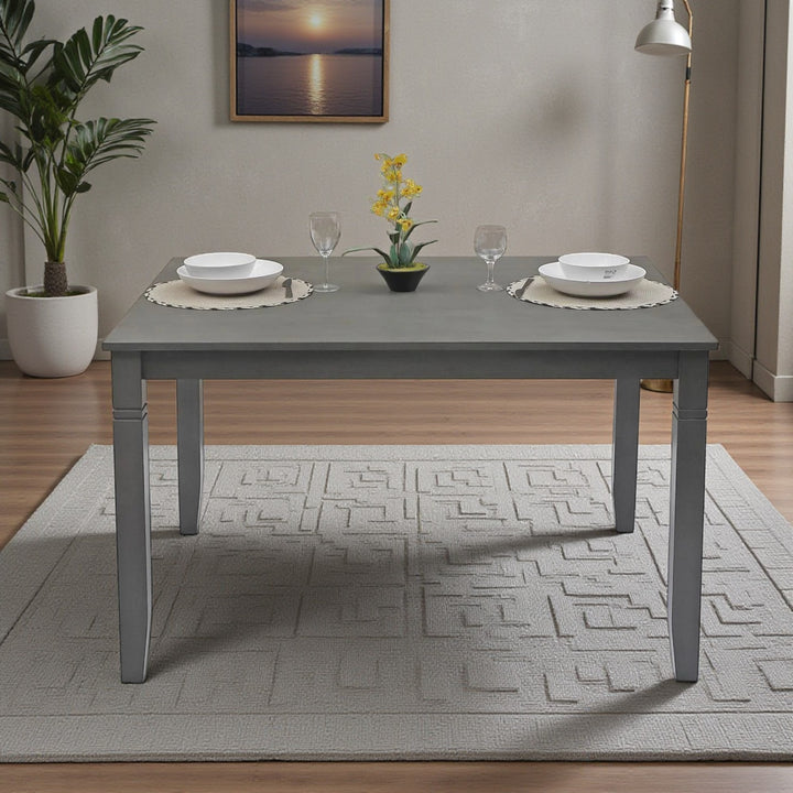Norix Wooden Dining Table - Grey | Mid-Century Modern Style