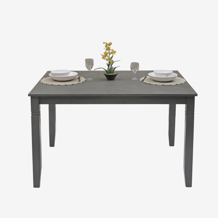 Norix Wooden Dining Table - Grey | Mid-Century Modern Style