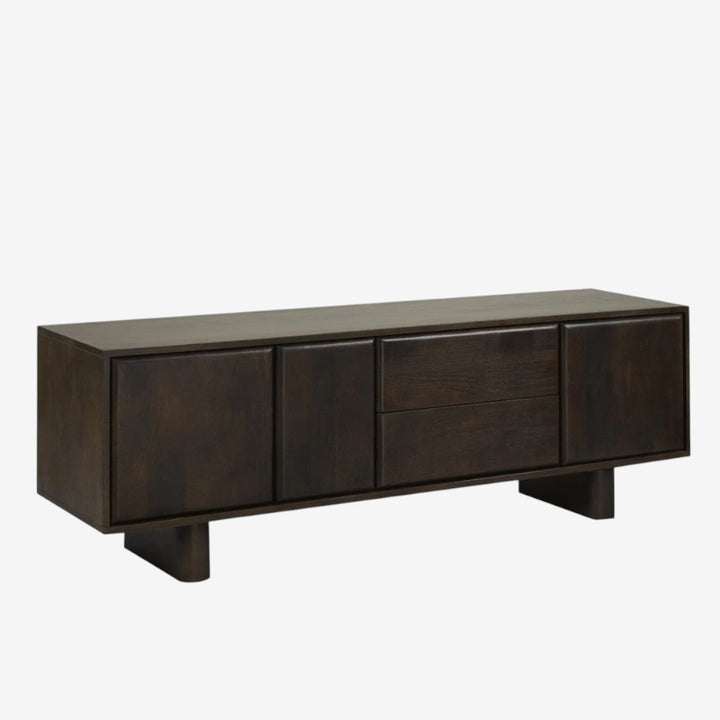 Quantum 63" TV Stand With Storage Cabinets - Dark Walnut