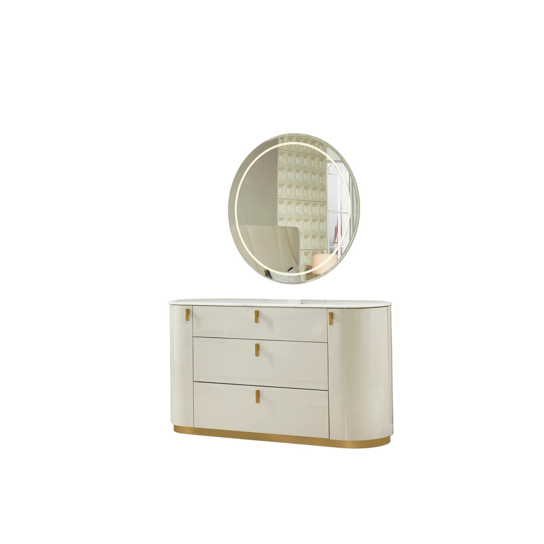 Easton 8-Piece Bedroom Set - Beige | Timeless, Stylish, Sturdy & Storage Solution