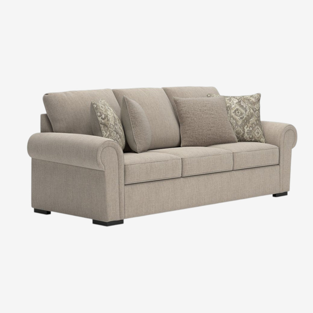 5710238 Sararose Stationary Sofa In Fabric Upholstery - Heather | Benchcraft By Ashley