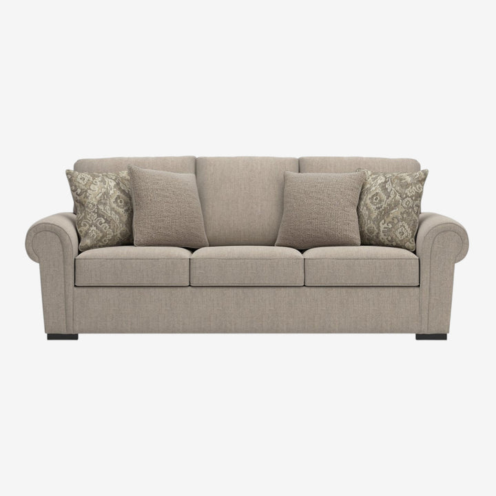5710238 Sararose Stationary Sofa In Fabric Upholstery - Heather | Benchcraft By Ashley