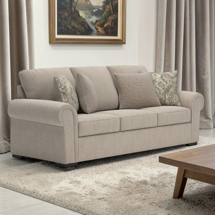 5710238 Sararose Stationary Sofa In Fabric Upholstery - Heather | Benchcraft By Ashley