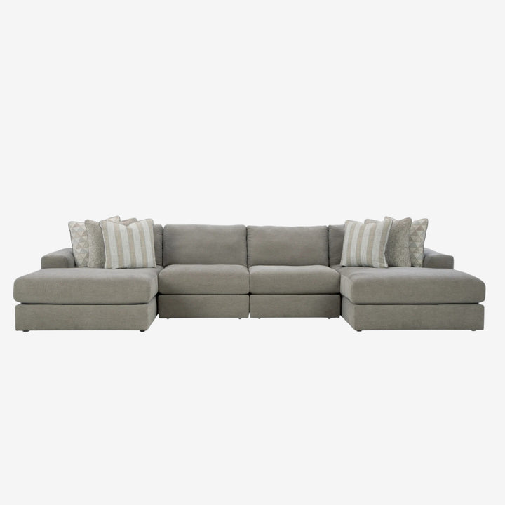58103S11 Avaliyah 4-Piece Fabric Sectional Sofa With Dual Chaise - Ash | Signature Design By Ashley