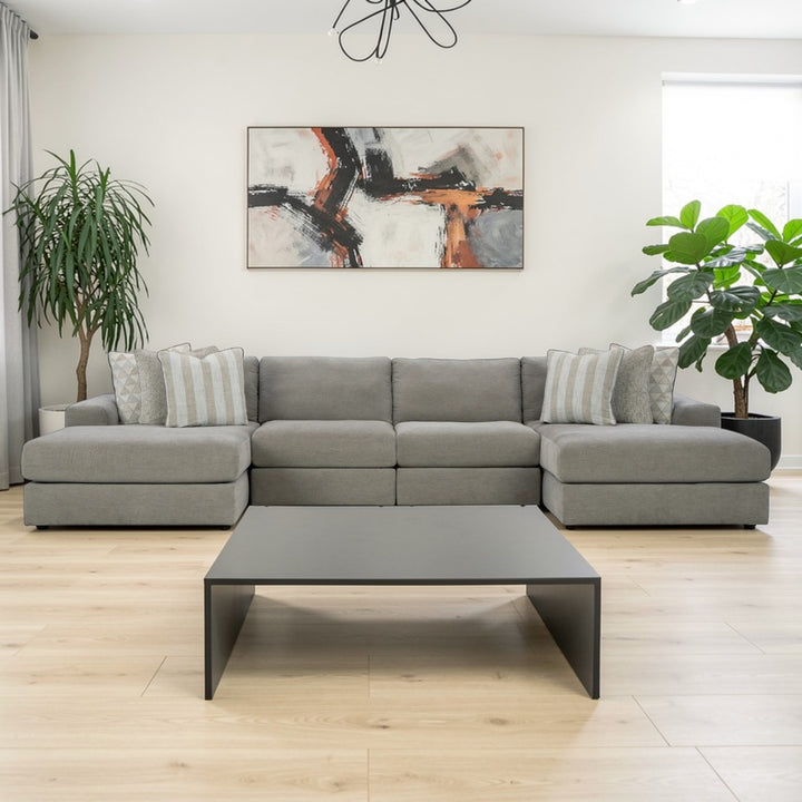 58103S11 Avaliyah 4-Piece Fabric Sectional Sofa With Dual Chaise - Ash | Signature Design By Ashley