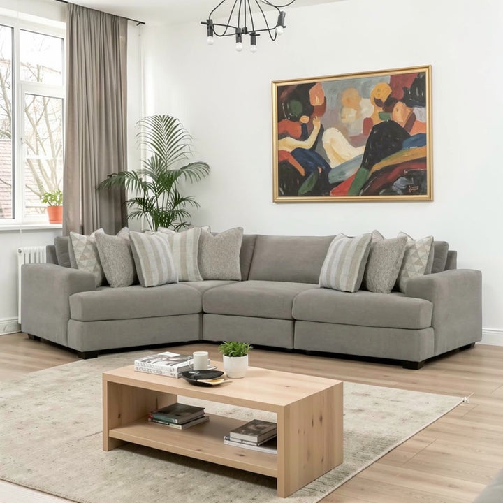58103S5 Avaliyah 4-Piece Sectional Sofa In Fabric Upholstery - Ash | Signature Design By Ashley