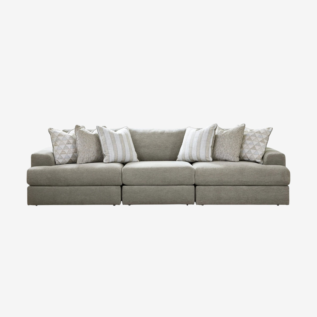 58103S2 Avaliyah 3-Piece Stationary Sofa In Fabric Upholstery - Ash | Signature Design By Ashley