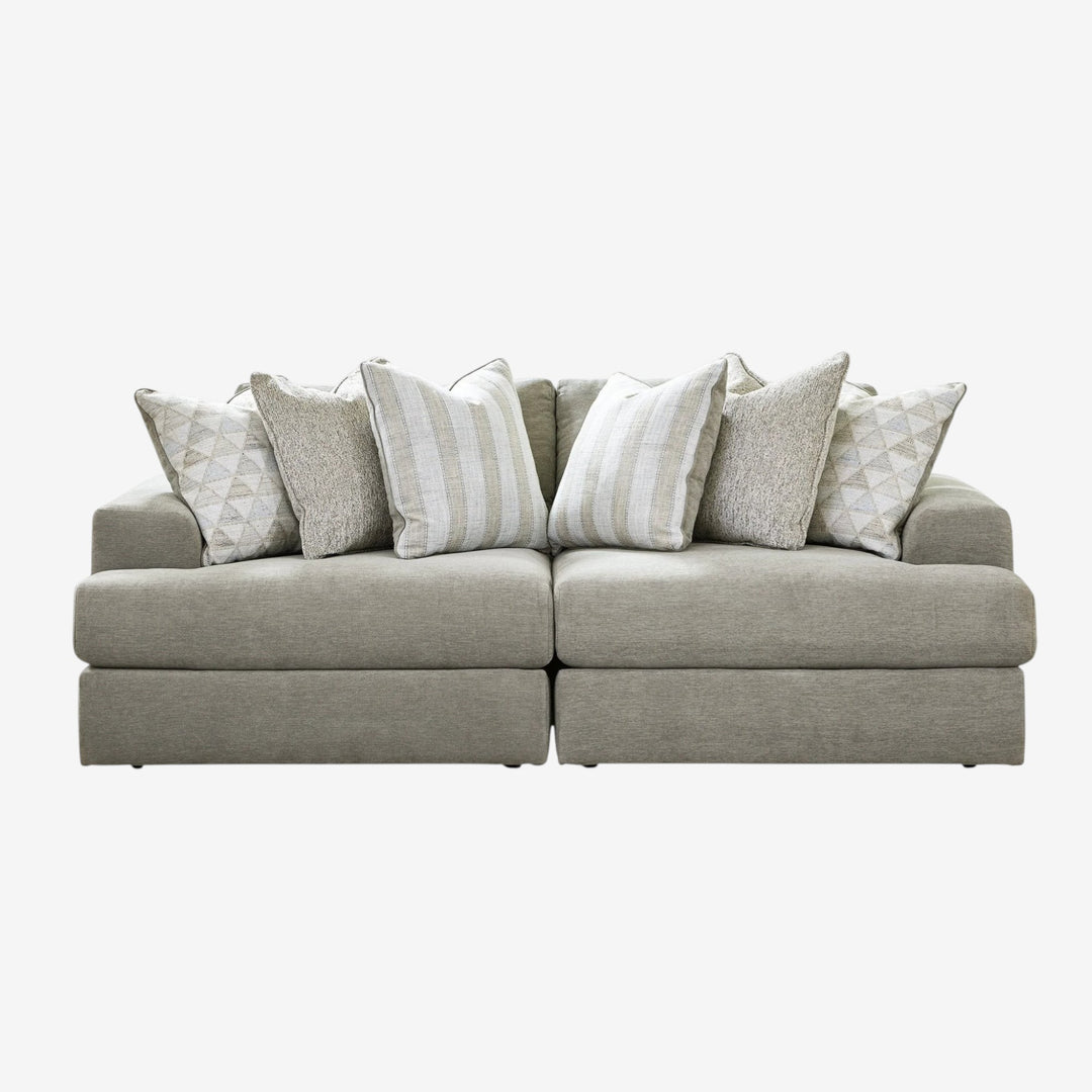 58103S1 Avaliyah 2-Piece Stationary Sofa In Fabric Upholstery - Ash | Signature Design By Ashley