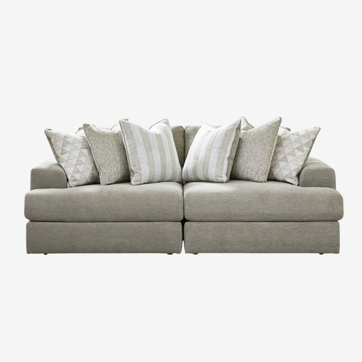 58103S1 Avaliyah 2-Piece Stationary Sofa In Fabric Upholstery - Ash | Signature Design By Ashley