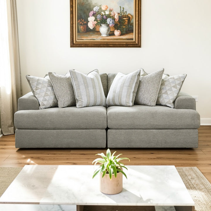 58103S1 Avaliyah 2-Piece Stationary Sofa In Fabric Upholstery - Ash | Signature Design By Ashley
