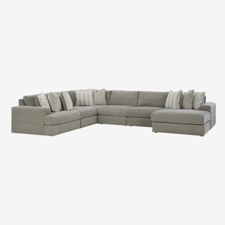 Avaliyah 6-Piece Fabric Sectional Sofa With Chaise - Ash | Signature Design By Ashley