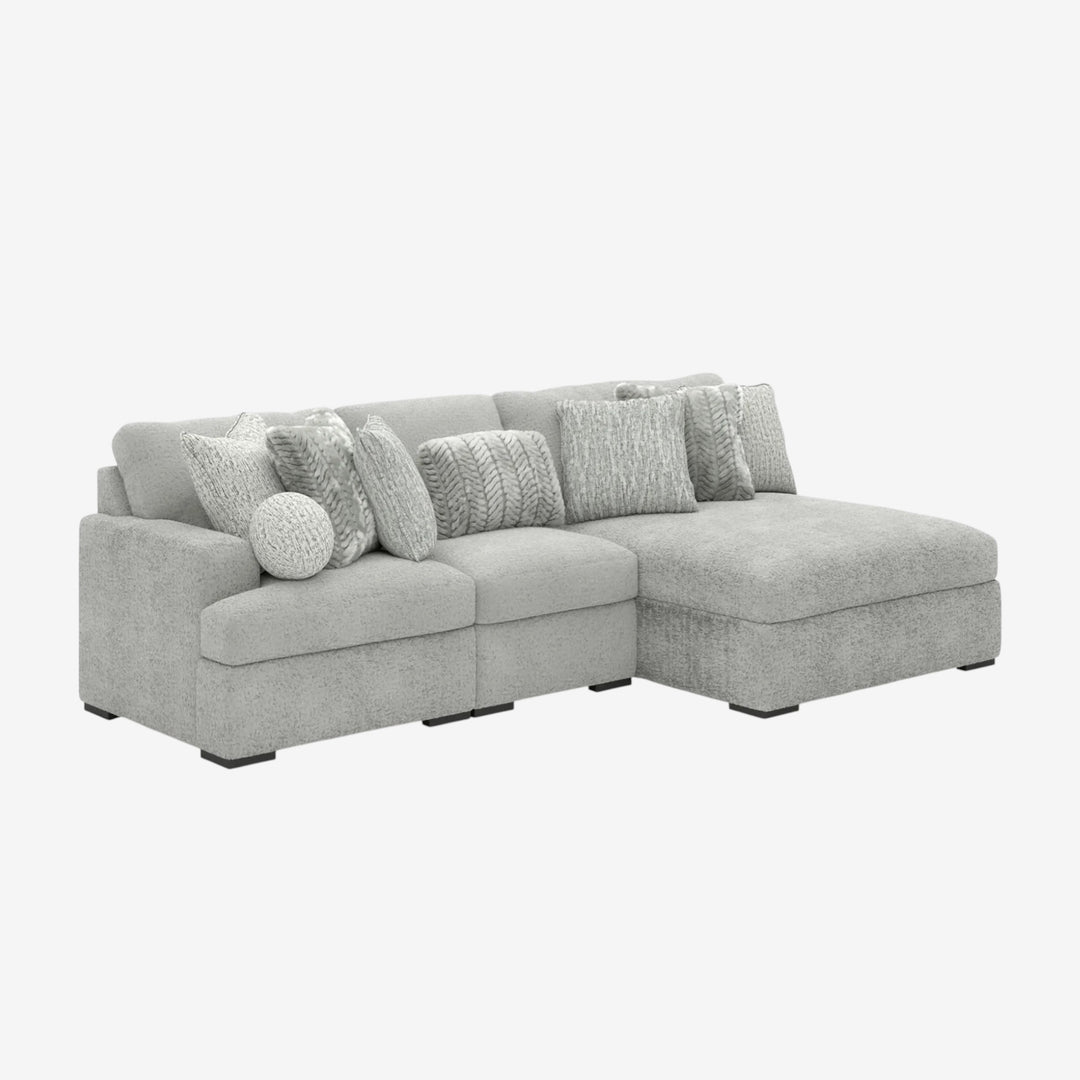 Cuddle 3-Piece Sectional Sofa In Fabric Upholstery - Arctic | Signature Design By Ashley