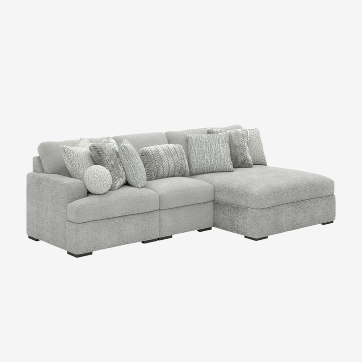 Cuddle 3-Piece Sectional Sofa In Fabric Upholstery - Arctic | Signature Design By Ashley