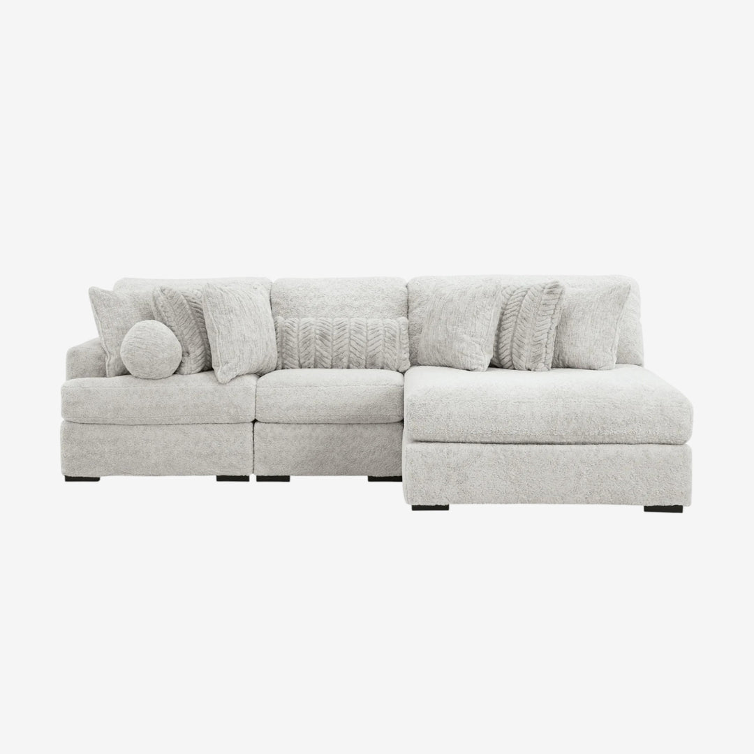 Cuddle 3-Piece Sectional Sofa In Fabric Upholstery - Arctic | Signature Design By Ashley