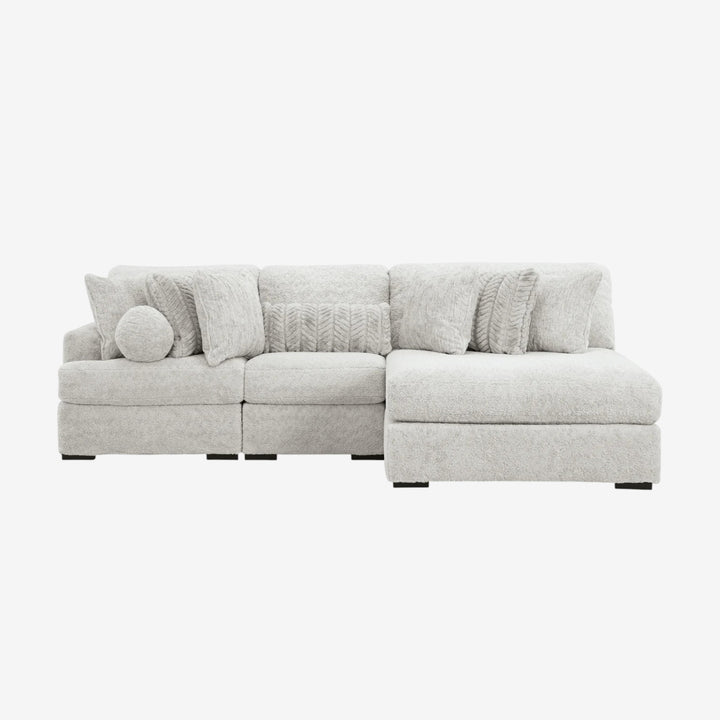 Cuddle 3-Piece Sectional Sofa In Fabric Upholstery - Arctic | Signature Design By Ashley