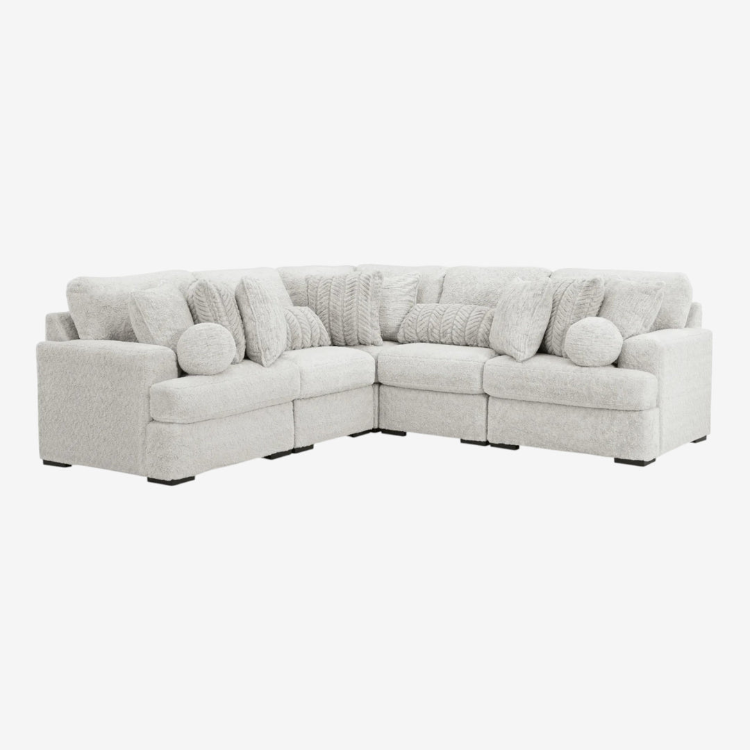 PC59106S2 Cuddle 5-Piece Sectional Sofa In Fabric Upholstery - Arctic | Signature Design By Ashley