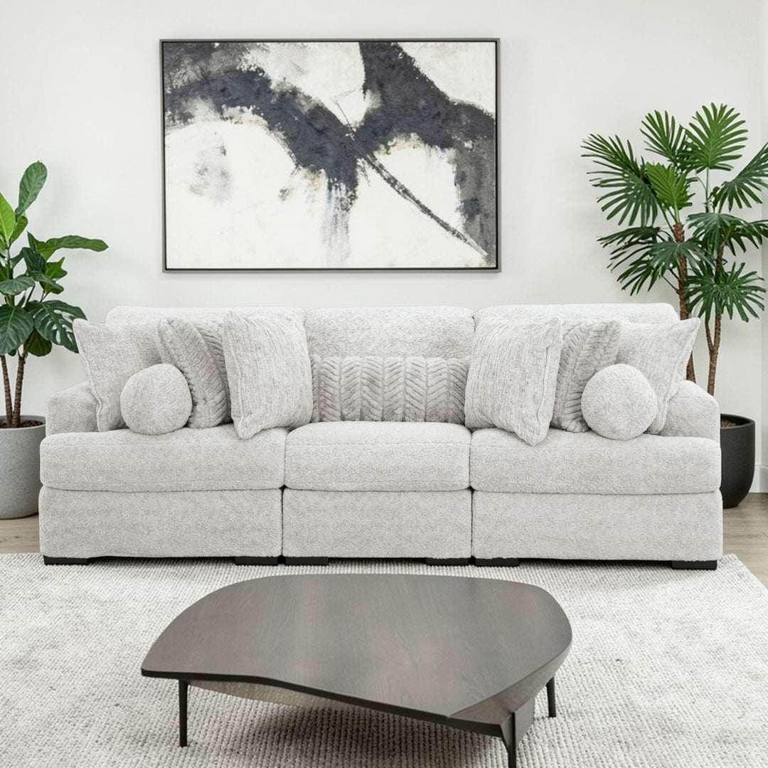 PC59106S5 Cuddle 3-Piece Modular Sofa In Fabric Upholstery - Arctic | Signature Design By Ashley