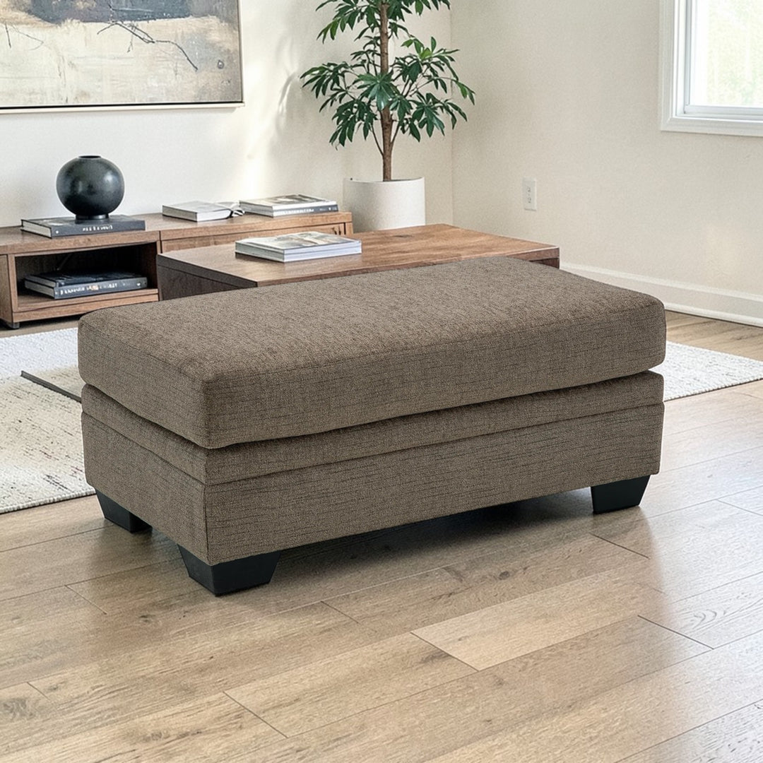 5950514 Stonemeade Accent Ottoman In Fabric Upholstery - Nutmeg | Signature Design By Ashley