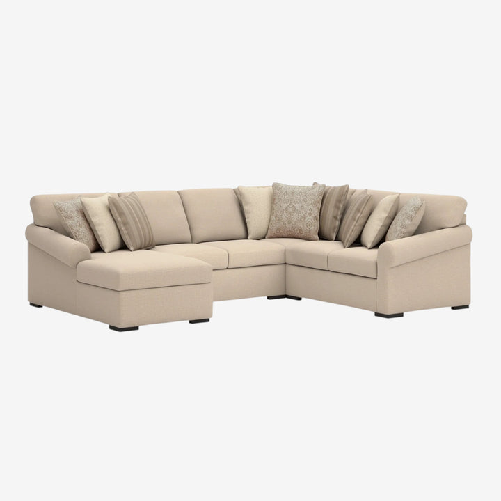 LadyMae 4-Piece Fabric Sectional Sofa With Chaise - Twill | Benchcraft By Ashley