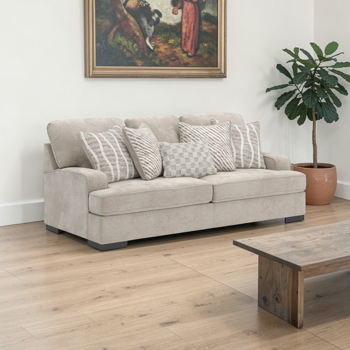 5990238 High Profile Sofa In Fabric Upholstery - Taupe | Benchcraft By Ashley