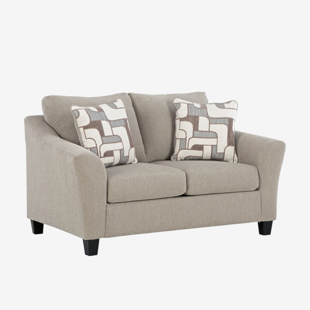 5980335 Willarae Loveseat In Fabric Upholstery - Taupe | Benchcraft By Ashley