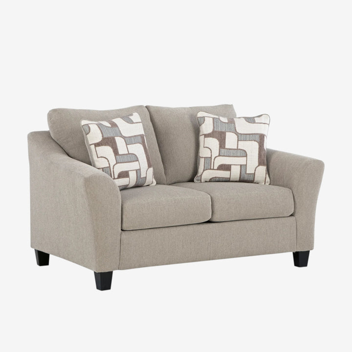 5980335 Willarae Loveseat In Fabric Upholstery - Taupe | Benchcraft By Ashley