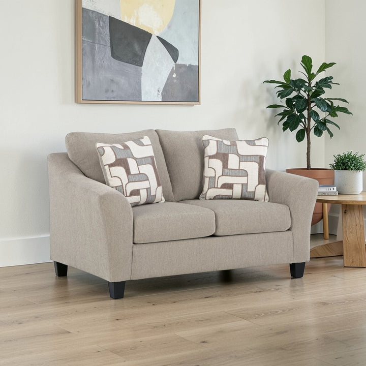5980335 Willarae Loveseat In Fabric Upholstery - Taupe | Benchcraft By Ashley