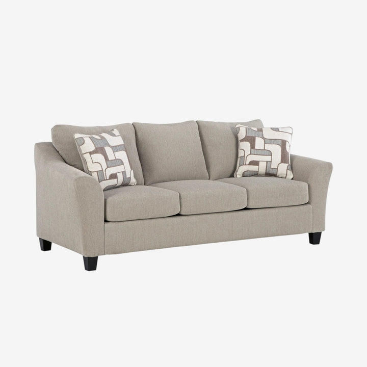 5980338 Willarae Stationary Sofa In Fabric Upholstery - Taupe | Benchcraft By Ashley