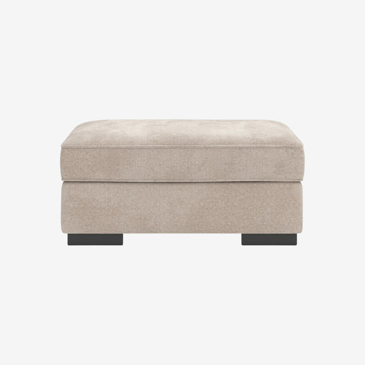 5990214 High Profile Accent Ottoman In Fabric Upholstery - Taupe | Benchcraft By Ashley
