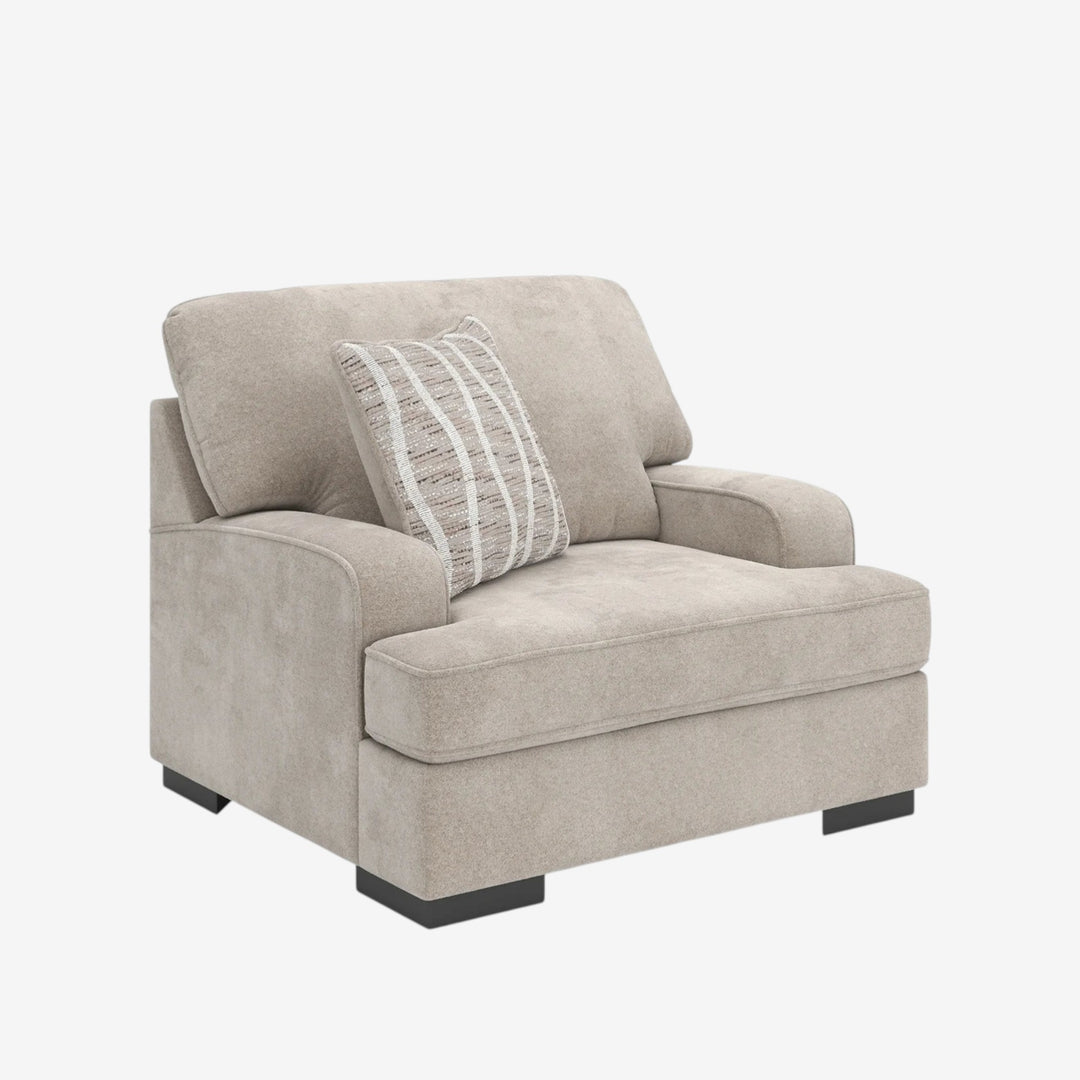 5990223 High Profile Oversized Armchair In Fabric Upholstery - Taupe | Benchcraft By Ashley