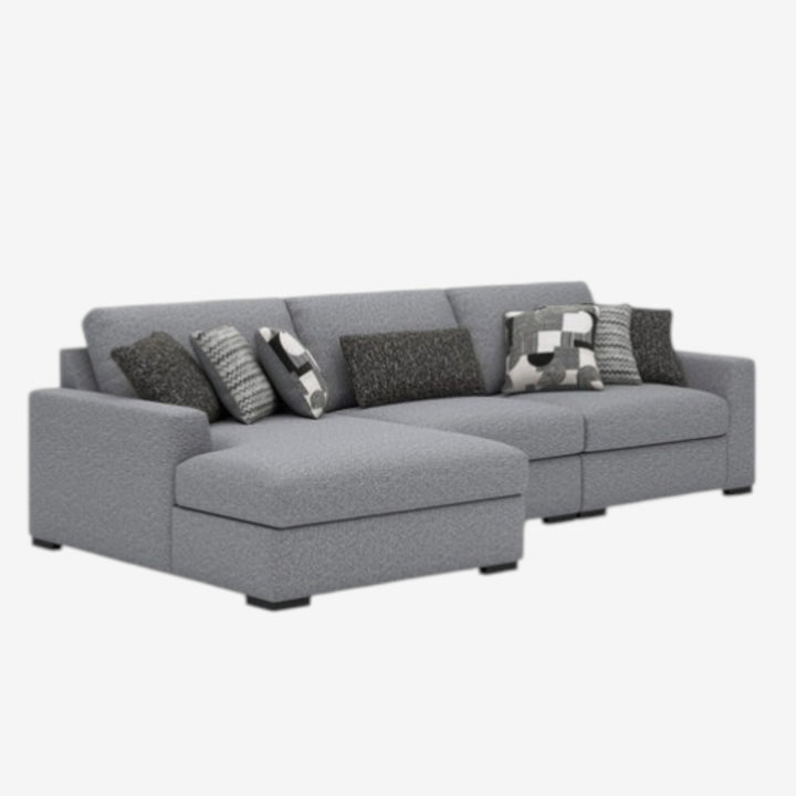 Bealton 3-Piece Fabric Sectional Sofa With Chaise - Salt and Pepper | Benchcraft By Ashley