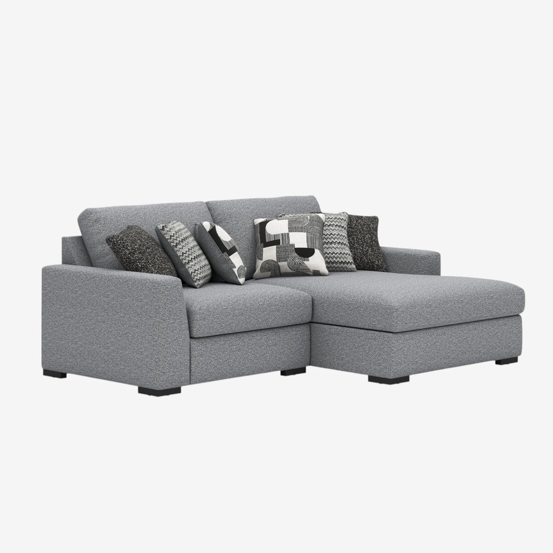 Bealton 2-Piece Fabric Sectional Sofa With Chaise - Salt and Pepper | Benchcraft By Ashley