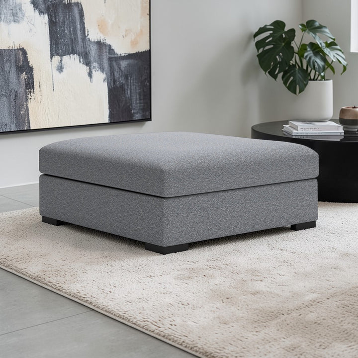 6130508 Bealton Oversized Accent Ottoman In Fabric Upholstery - Salt and Pepper | Benchcraft By Ashley