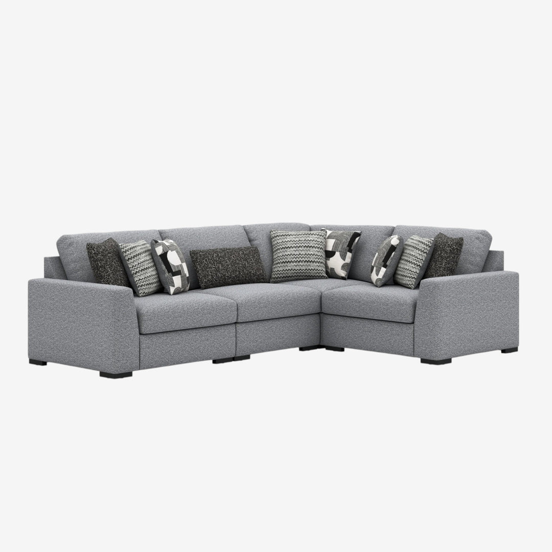 61305S5 Bealton 4-Piece Sectional Sofa In Fabric Upholstery - Salt and Pepper | Benchcraft By Ashley