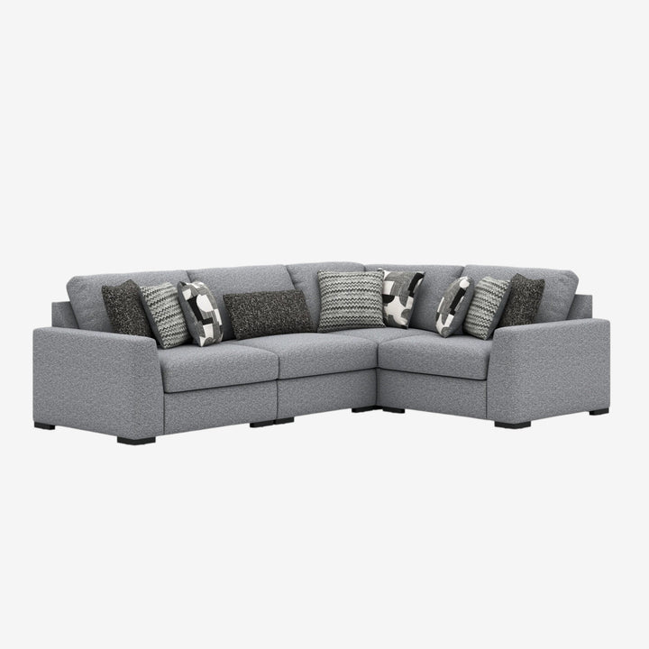61305S5 Bealton 4-Piece Sectional Sofa In Fabric Upholstery - Salt and Pepper | Benchcraft By Ashley