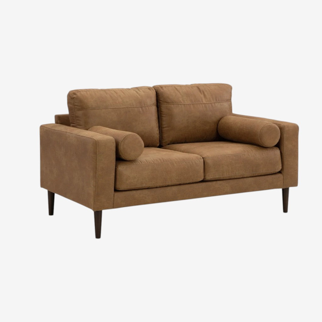 4100235 Telora Loveseat In Leather Upholstery - Caramel | Signature Design By Ashley