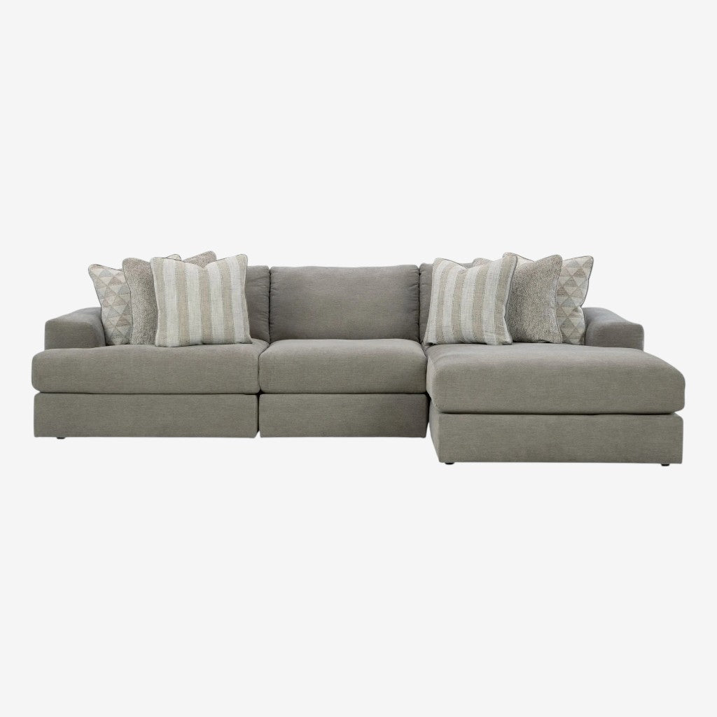 Avaliyah 3-Piece Sectional Sofa In Fabric Upholstery - Ash | Signature Design By Ashley