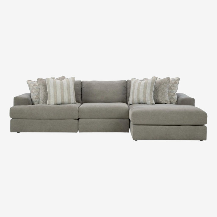 Avaliyah 3-Piece Sectional Sofa In Fabric Upholstery - Ash | Signature Design By Ashley