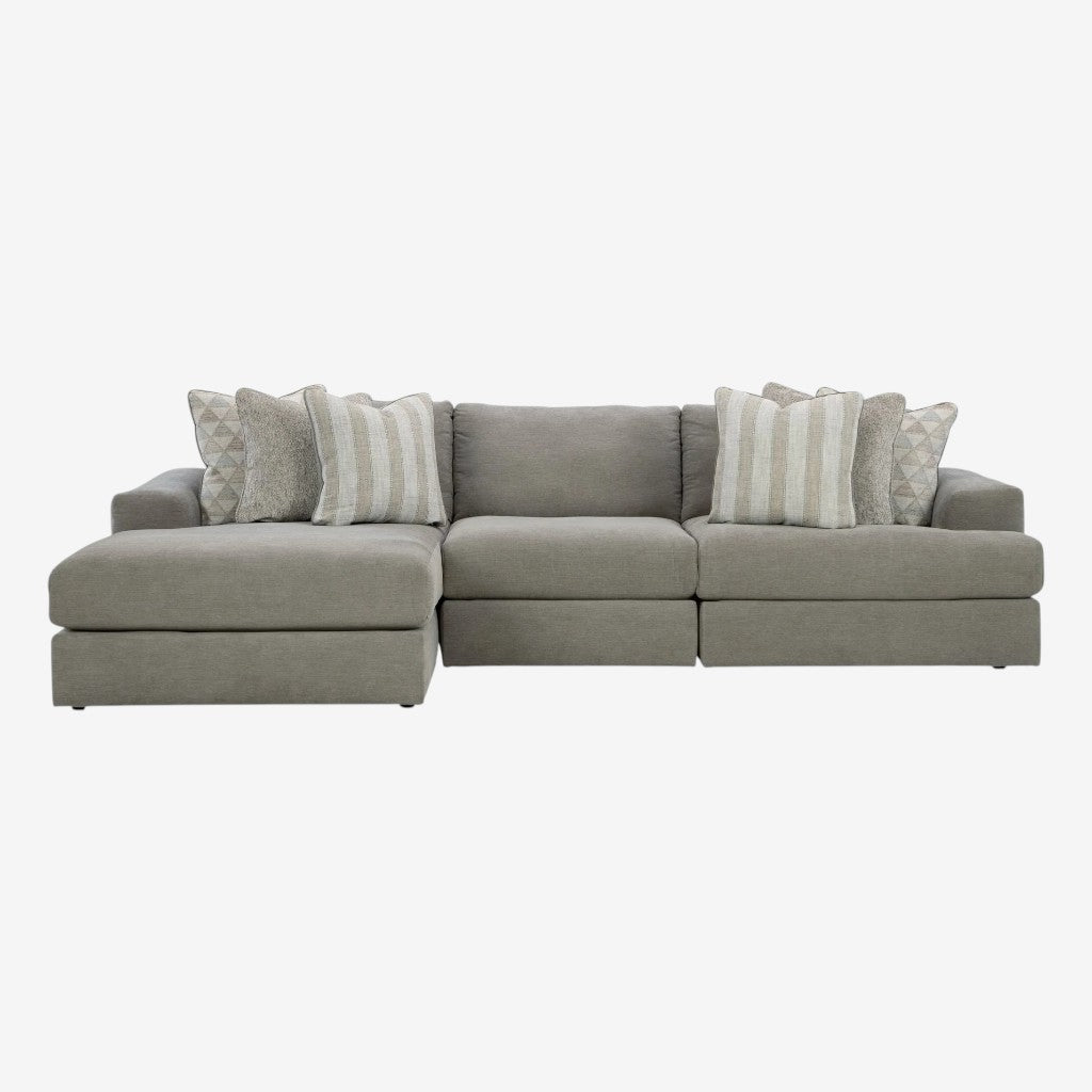 Avaliyah 3-Piece Sectional Sofa In Fabric Upholstery - Ash | Signature Design By Ashley
