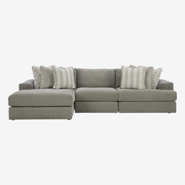 Avaliyah 3-Piece Sectional Sofa In Fabric Upholstery - Ash | Signature Design By Ashley