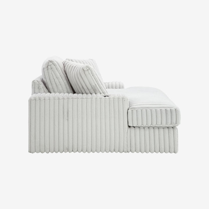 2590315 Stupendous Oversized Chaise In Fabric Upholstery - Alloy | Signature Design By Ashley