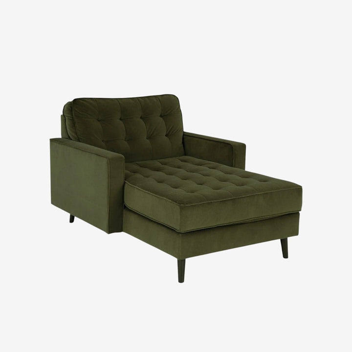 2640415 Reveon Lakes Chaise In Fabric Upholstery - Olive | Signature Design By Ashley