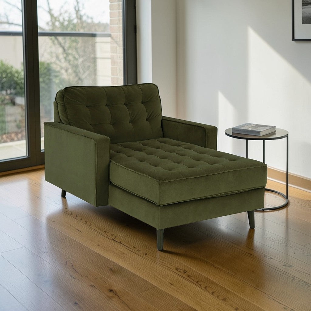 2640415 Reveon Lakes Chaise In Fabric Upholstery - Olive | Signature Design By Ashley