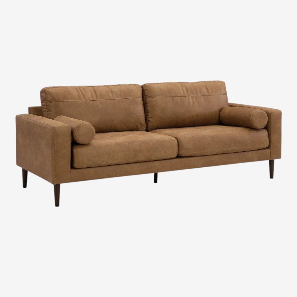 4100238 Telora Stationary Sofa In Leather Upholstery - Caramel | Signature Design By Ashley