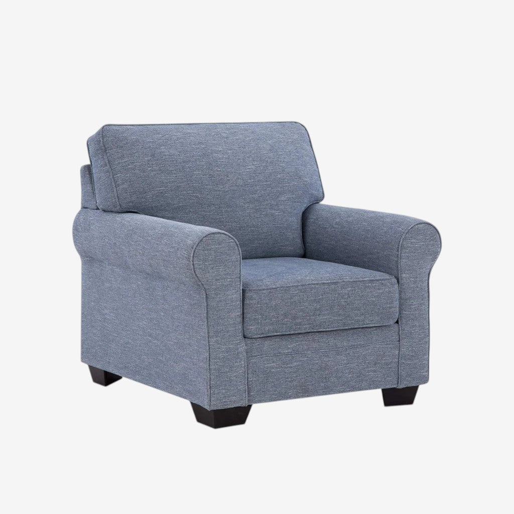 3260420 Carissa Manor Armchair In Fabric Upholstery - Denim | Benchcraft By Ashley