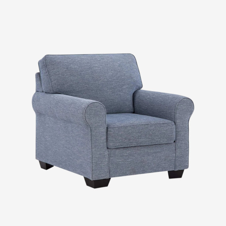 3260420 Carissa Manor Armchair In Fabric Upholstery - Denim | Benchcraft By Ashley