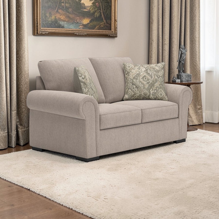 5710235 Sararose Loveseat In Fabric Upholstery - Heather | Benchcraft By Ashley